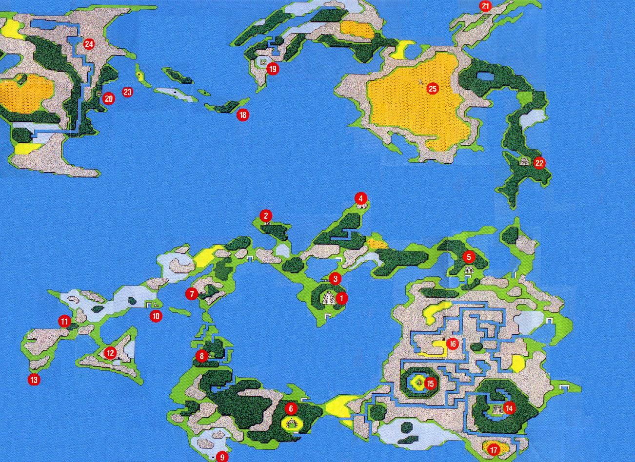 Ff1 Nes World Map Rpgclassics.com - Final Fantasy